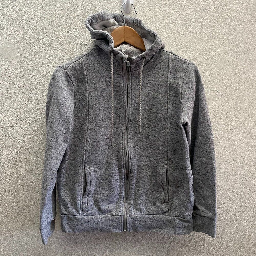 FIGS Full Zip Hoodie Sweatshirt Size Small Gray Cotton Polyester Casual Hooded